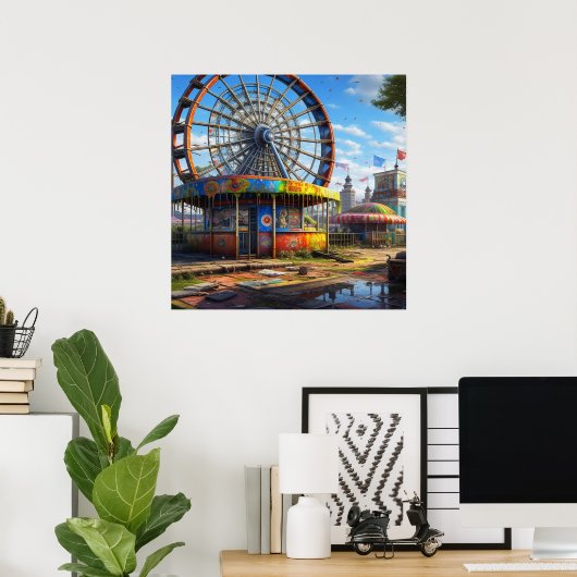 Ferris Wheel Ai art Poster (Heimbüro)