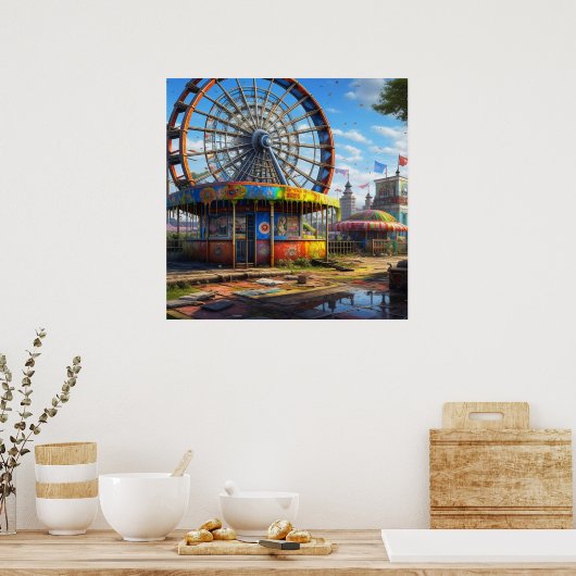 Ferris Wheel Ai art Poster (Küche)