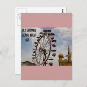 Ferris Wheel am Palace Playland Old Orchard Beach Postkarte (Vorne/Hinten)