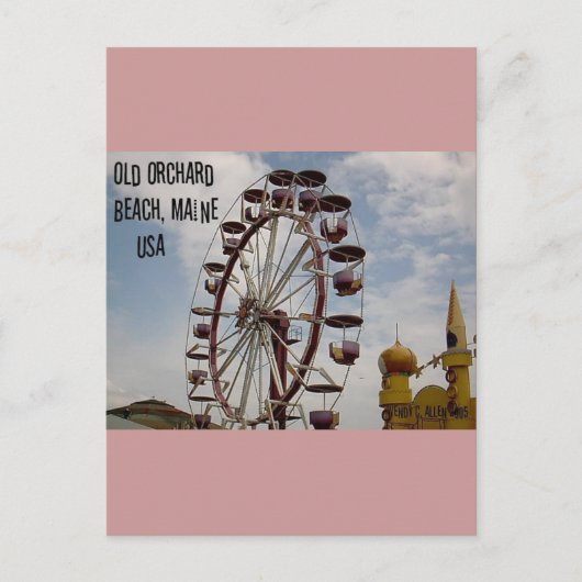 Ferris Wheel am Palace Playland Old Orchard Beach Postkarte (Vorderseite)