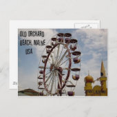 Ferris Wheel am Palace Playland Old Orchard Beach Postkarte (Vorne/Hinten)