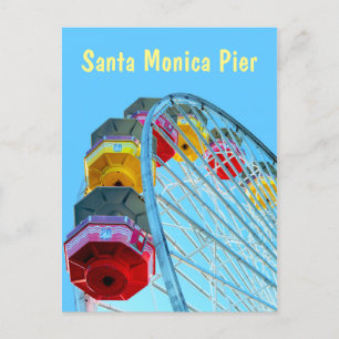 Ferris Wheel am Pier Santa Monica, Kalifornien Postkarte