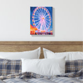 Ferris Wheel | Boardwalk Carnival Watercolor Leinwanddruck (Insitu (Schlafzimmer))