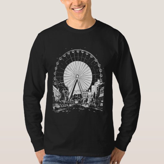 Ferris Wheel Carnival Festival County Fair Amuseme T-Shirt (Vorderseite)