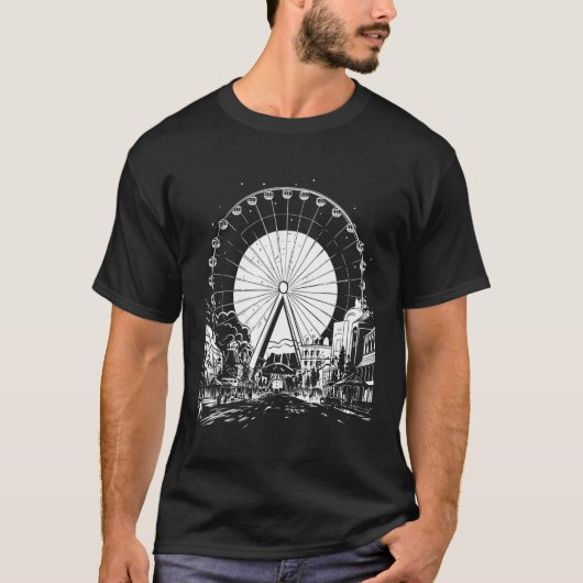 Ferris Wheel Carnival Festival Landkreis Fest Amus T-Shirt (Vorderseite)