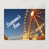 Ferris Wheel Carnival Lights Sommerspass Postkarte (Vorderseite)