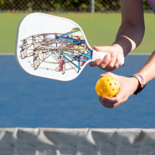 Ferris Wheel-Chalk-Kontur von Shirley Taylor Pickleball Schläger