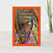 Ferris Wheel Day 14. Februar Karte (Vorderseite)