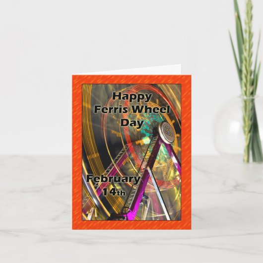 Ferris Wheel Day Note Card February 14 Karte (Vorderseite)