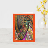 Ferris Wheel Day Note Card February 14 Karte (Gelbe Blume)