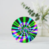 Ferris Wheel Fraktal Art Geburtstag Einladung (Stehend Vorderseite)