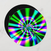 Ferris Wheel Fraktal Art Geburtstag Einladung (Vorne/Hinten)