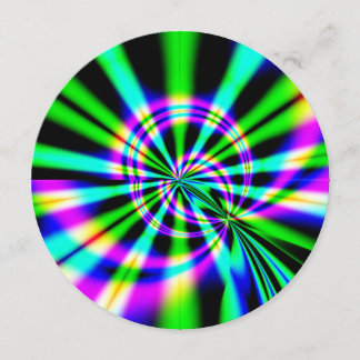 Ferris Wheel Fraktal Art Geburtstag Einladung