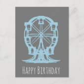 Ferris Wheel Hand Drawn Geburtstag Postkarte (Vorderseite)