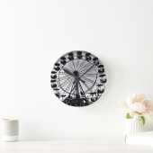Ferris Wheel in Black and White Photo Gifts Runde Wanduhr (Zuhause)