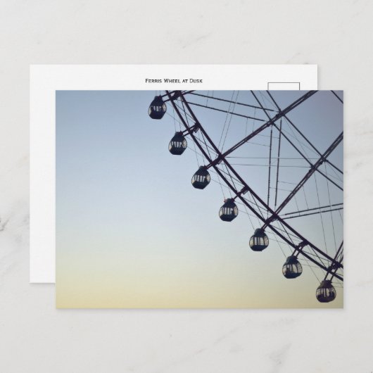 Ferris Wheel in Dusk Postkarte (Vorne/Hinten)