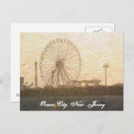 Ferris Wheel in Ocean City, NJ Postcard Postkarte (Vorne/Hinten)