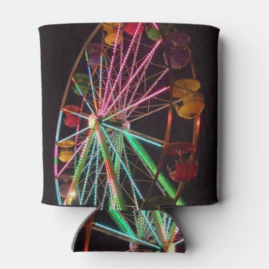 Ferris Wheel Neon Lights at Night Can Cooler Dosenkühler (Rückseite)