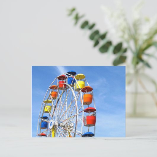 Ferris Wheel Postcard Postkarte (Stehend Vorderseite)