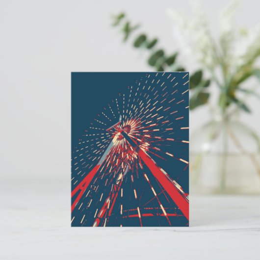 Ferris Wheel Postkarte (Stehend Vorderseite)