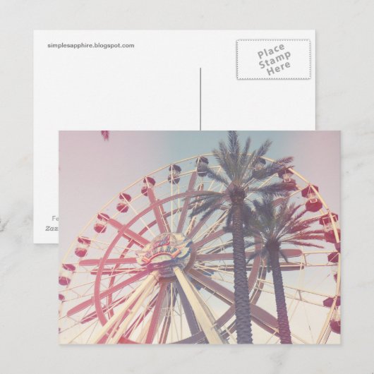 Ferris Wheel Postkarte (Vorne/Hinten)