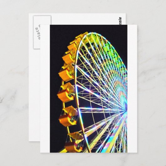 Ferris Wheel Postkarte (Vorne/Hinten)
