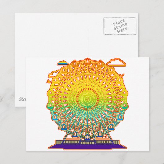 Ferris_Wheel Postkarte (Vorne/Hinten)