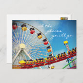 Ferris Wheel Roller Untersetzer setzt Skript ein Postkarte (Vorne/Hinten)