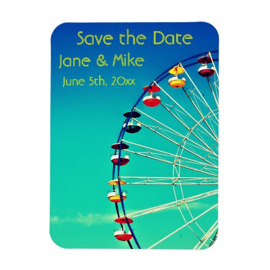 Ferris Wheel Save the Date Magnet (Vertikal)