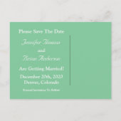 Ferris Wheel Save the Date Postkarten (Minze grün) (Rückseite)