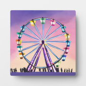 Ferris Wheel Sunset | Schöne Wasserfarbe Fotoplatte (Vorderseite)