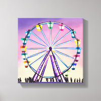 Ferris Wheel Sunset | Schöne Wasserfarbe