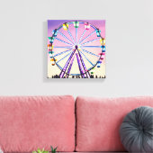 Ferris Wheel Sunset | Schöne Wasserfarbe Leinwanddruck (Insitu (Wohnzimmer))