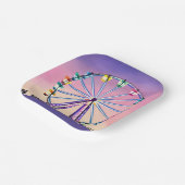 Ferris Wheel Sunset | Schöne Wasserfarbe Pappteller (Gewinkelt)