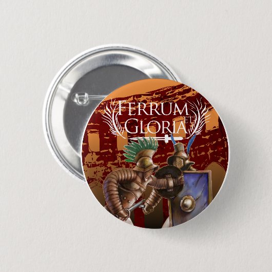 Ferrum und Gloria - Gladiator-Knopf Button (Vorne & Hinten)