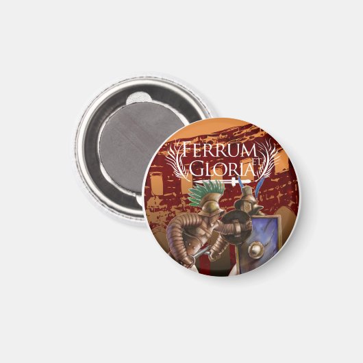 Ferrum und Gloria runder Magnet (Vorderseite/Rückseite)