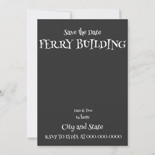 FERRY GEBÄUDE EINLADUNG (Vorderseite)