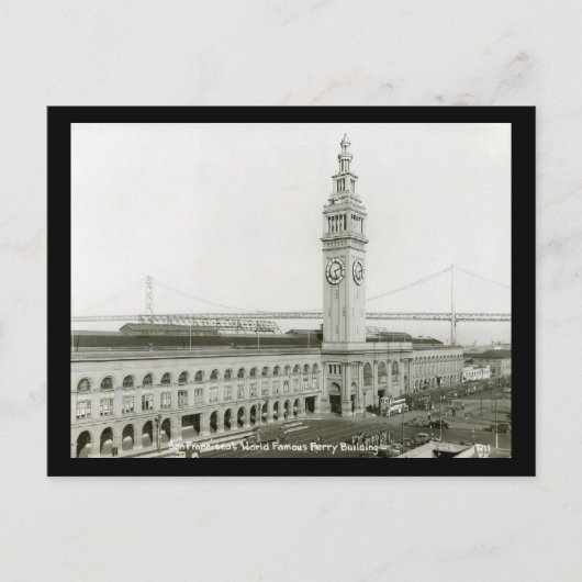 Ferry Gebäude, San Francisco Vintag Postkarte (Vorderseite)