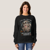 Ferry Girl Funny Christmas Sweatshirt /Raccoon (Vorne ganz)