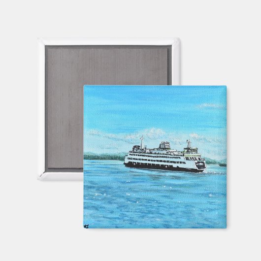 Ferry Painting Magnet (Vorderseite/Rückseite)