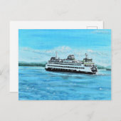 Ferry Painting Postkarte (Vorne/Hinten)