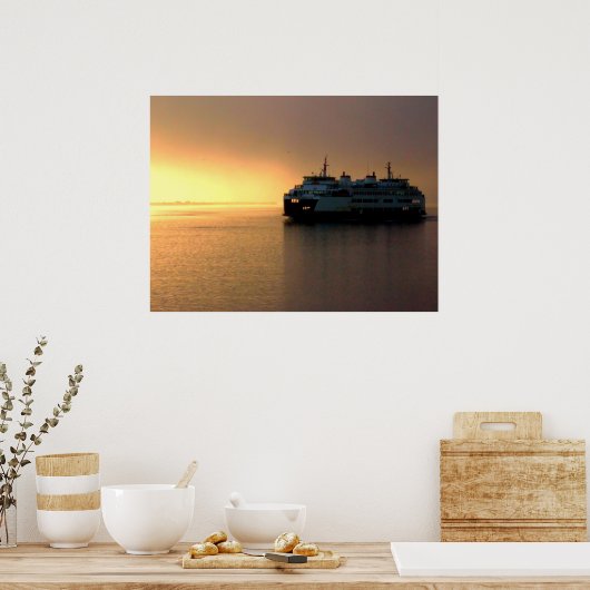 Ferry und Nebel Poster (Küche)