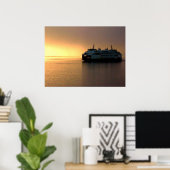 Ferry und Nebel Poster (Heimbüro)