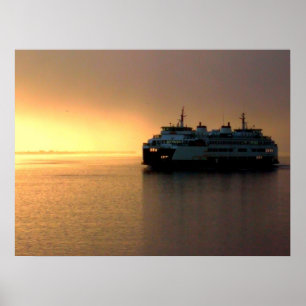 Ferry und Nebel Poster