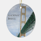 Ferry View Pictures of Mackinac Bridge Keramik Ornament (Links)