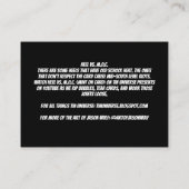 FERSE GEGEN M.O.C.BUSINESS KARTEN (Rückseite)