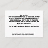 FERSE GEGEN M.O.C.BUSINESS KARTEN (Rückseite)