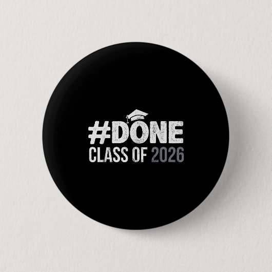 #fertig Abschlussklasse 2026 Absolvent Abschluss 2 Button (Vorderseite)