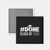 #fertig Abschlussklasse 2026 Absolvent Abschluss 2 Magnet (Vorderseite/Rückseite)