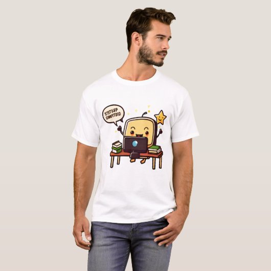 Fertig - Baby Computer Future Engineer Funny T-Shirt (Vorne ganz)